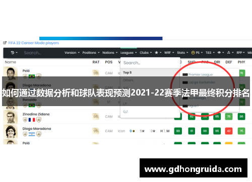 如何通过数据分析和球队表现预测2021-22赛季法甲最终积分排名